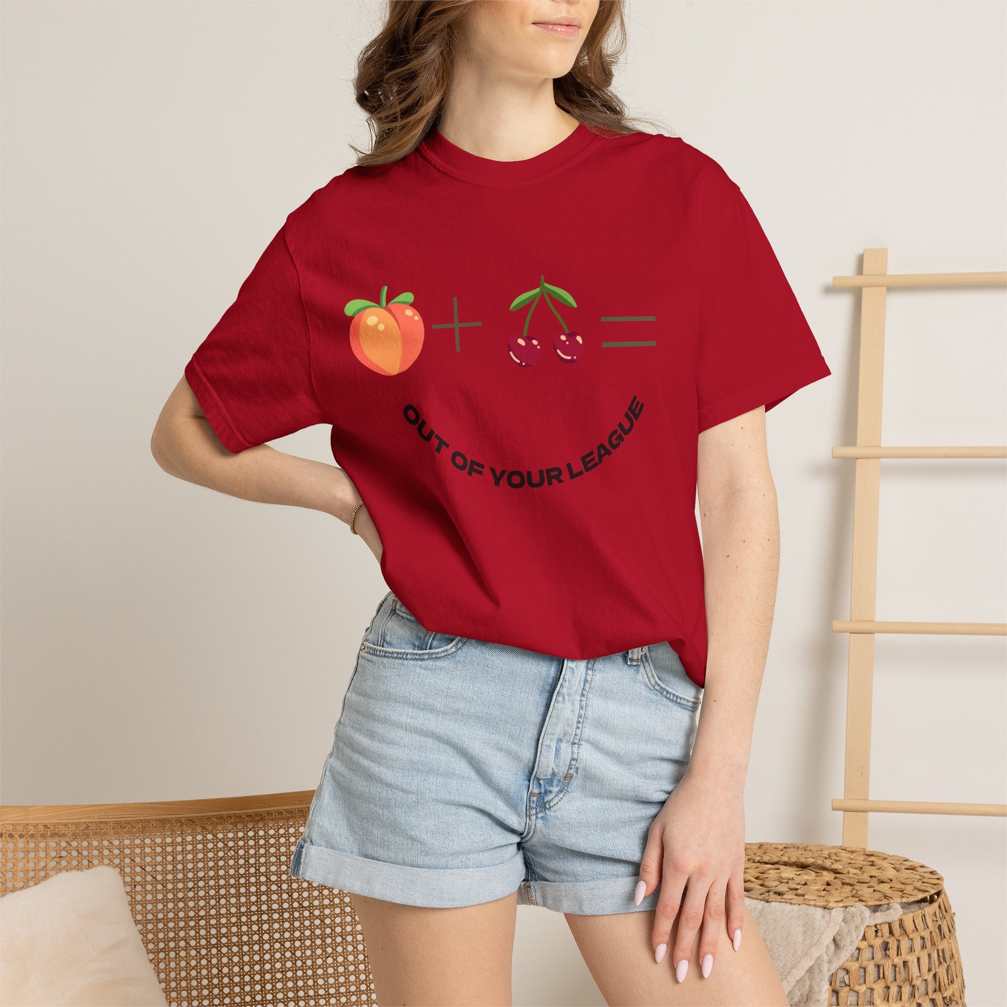 Peach + Cherries Bad Bitch Tee | Out Of Your League T-Shirt