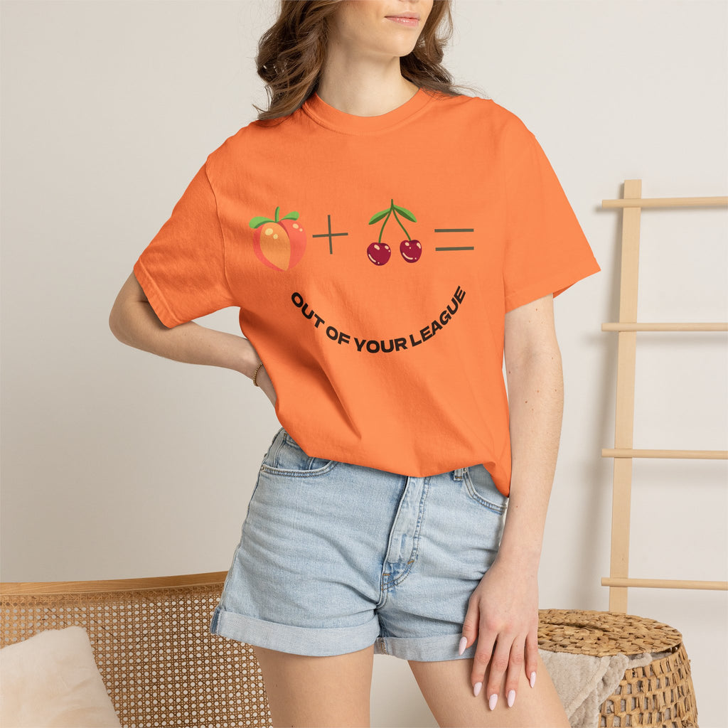 Peach + Cherries Bad Bitch Tee | Out Of Your League T-Shirt