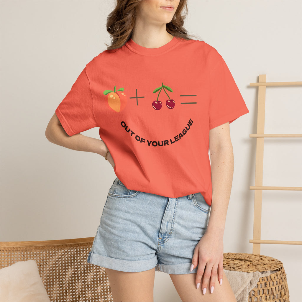 Peach + Cherries Bad Bitch Tee | Out Of Your League T-Shirt