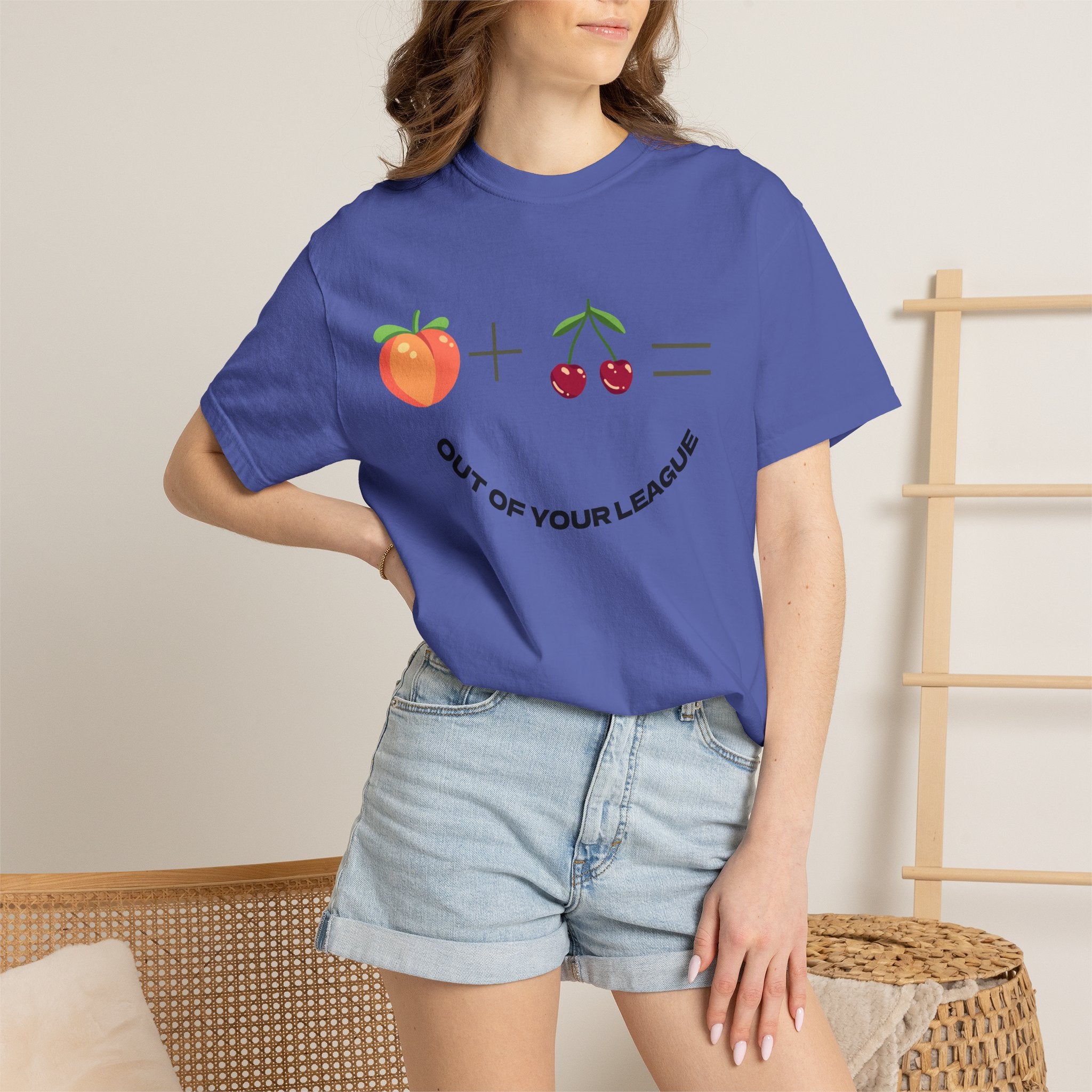Peach + Cherries Bad Bitch Tee | Out Of Your League T-Shirt