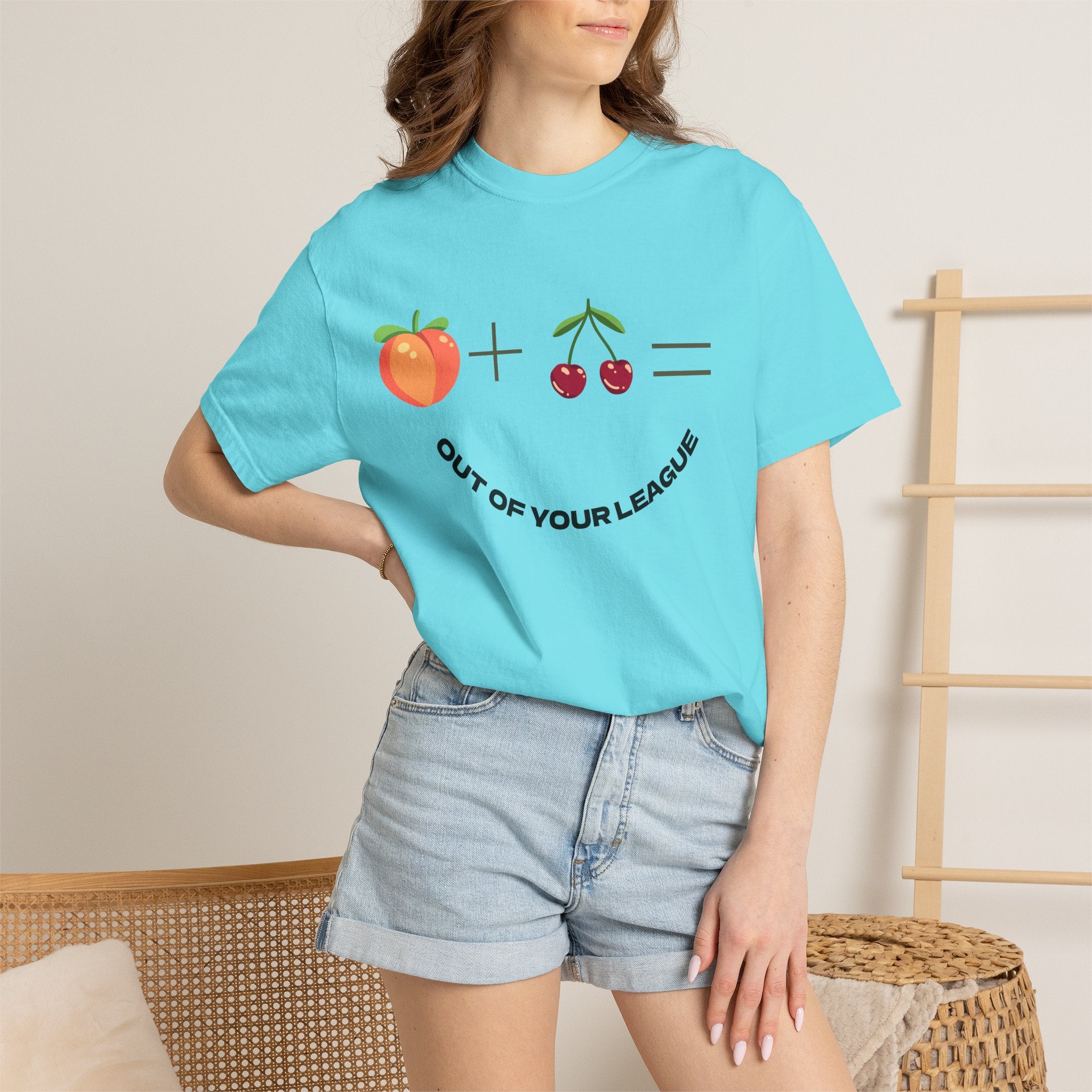 Peach + Cherries Bad Bitch Tee | Out Of Your League T-Shirt