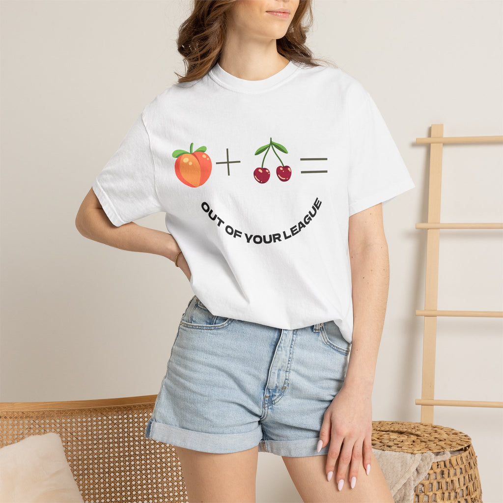 Peach + Cherries Bad Bitch Tee | Out Of Your League T-Shirt