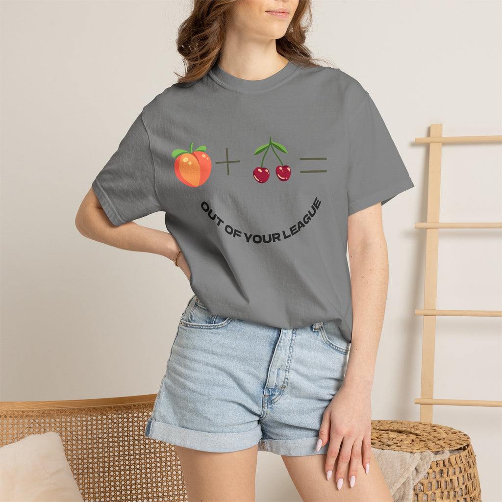 Peach + Cherries Bad Bitch Tee | Out Of Your League T-Shirt
